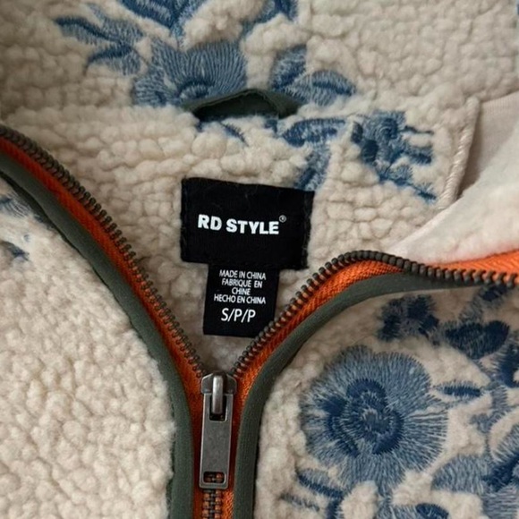 RD Style Poppy Long Sleeve Mock Neck Anorak Jacket Small - Picture 3 of 3